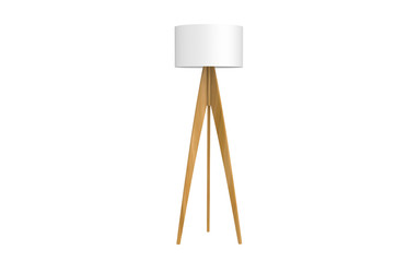 3d Illustration of  modern tripod floor lamp