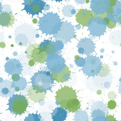 Watercolor paint transparent stains vector seamless grunge background.