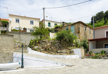 Architecture in Katalakko village, Lemnos island, Greece