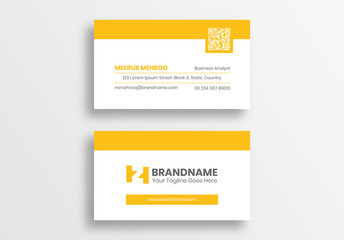 Clean Minimal Business Card Design Template, Visiting Card