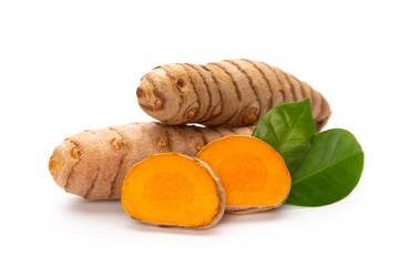 Turmeric isolated on white background