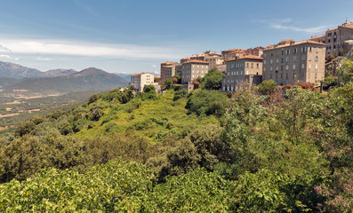 Obraz premium Medieval hilltop village Sartene in Corsica, France.