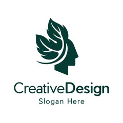 Abstract design concept for beauty salon, massage, cosmetic and spa. Vector female logo design template. beauty Natural women face logo design inspiration