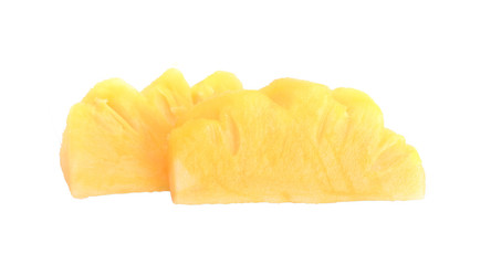 pineapple slice on white background
