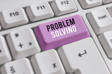 Word writing text Problem Solving. Business photo showcasing process of finding solutions to...