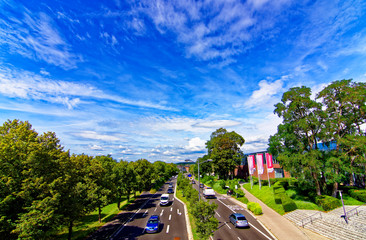 vibrant, colorful downtown landscapes of Ansbach