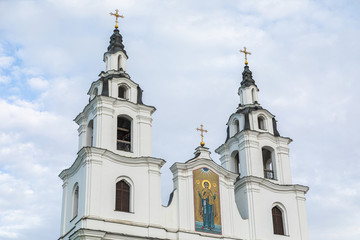 Fototapeta na wymiar MINSK, BELARUS - JULY, 2019. Cathedral church of Penticost