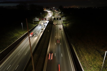 Fototapeta na wymiar Highway in the night