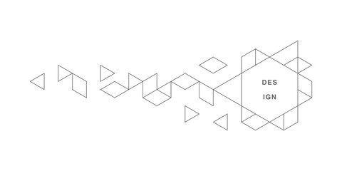 Abstract geometric technological background. Vector creative design.