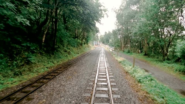 South Tynedale Railway. Steam train on Alston, Cumbria, England, United Kingdom, Europe - 10th of August 2019