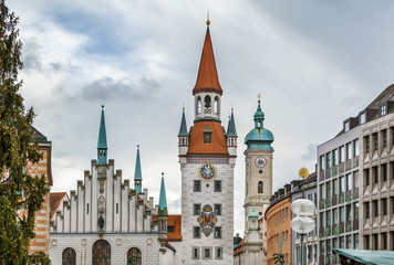 Fototapeta na wymiar Old Town Hall, Munich, Germany