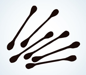 Ear sticks. Vector drawing icon