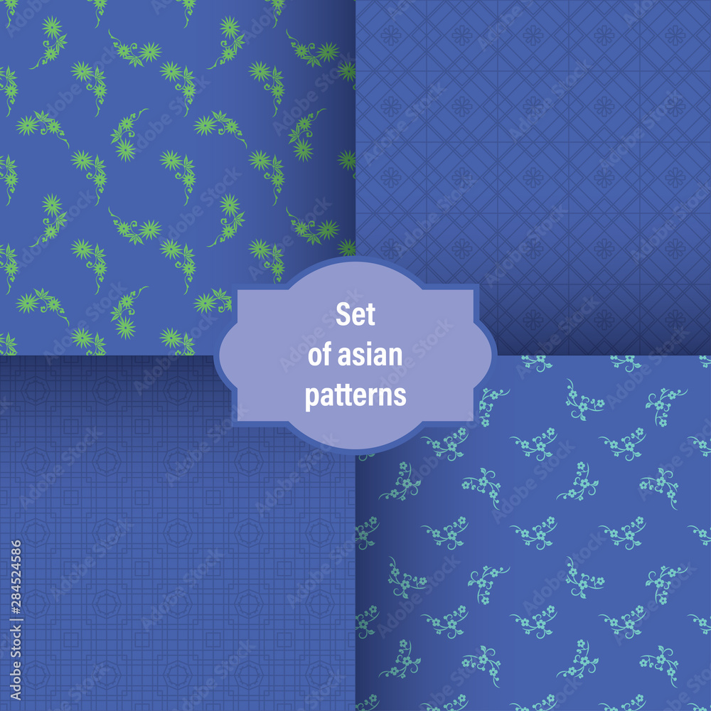 Poster modern background for decorative design. trendy art background. tile seamless asian pattern. japanes