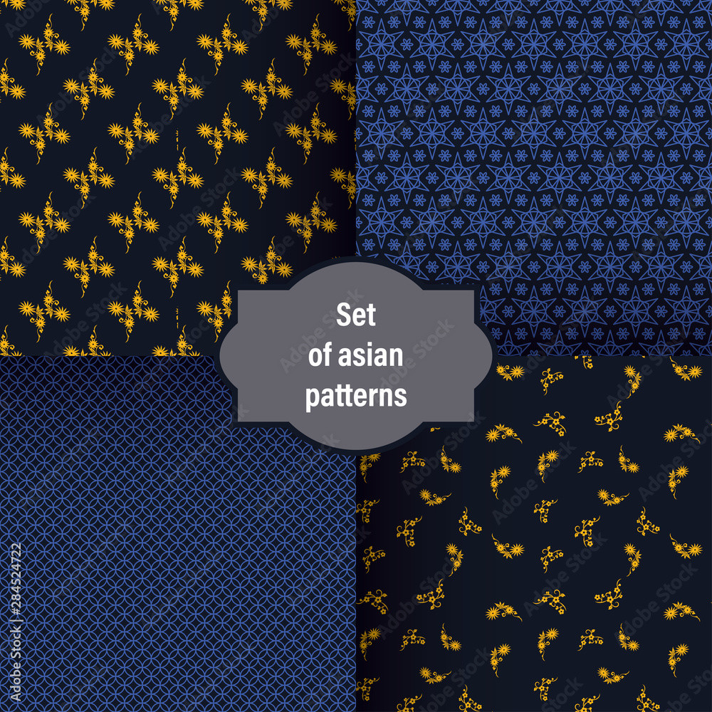 Poster modern background for decorative design. trendy art background. tile seamless asian pattern. japanes