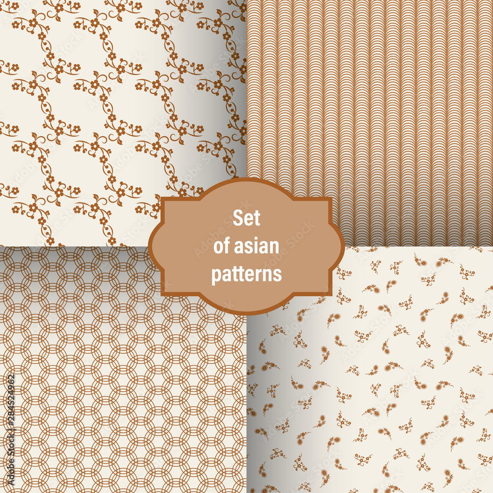 Poster modern background for decorative design. trendy art background. tile seamless asian pattern. japanes