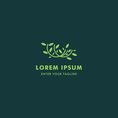 tree branch logo with a simple concept that looks minimalist and elegant.