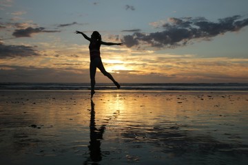 Ballerina on the Beach