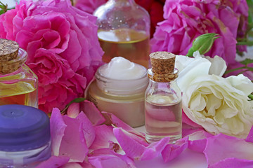 Rose oil and cream