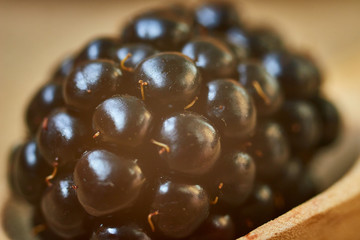 Closeup shot of fresh ripe blackberry