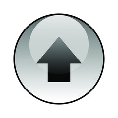 Arrow up glass icon vector design