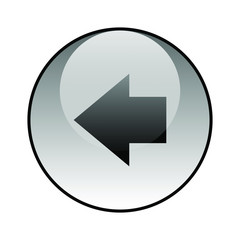 Arrow left glass icon vector design