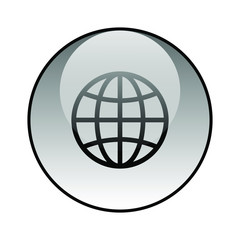 Globe glass icon vector design