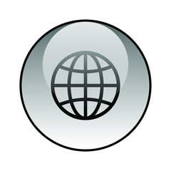 Globe glass icon vector design