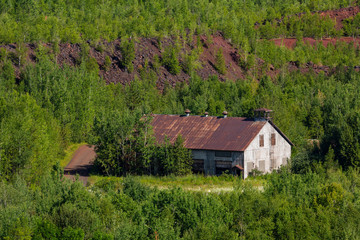 Fototapeta na wymiar Old Abandoned Mine Building