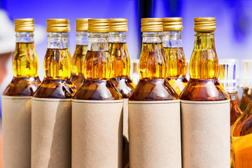 Many bottles of alcohol