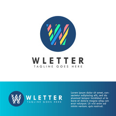 Alphabet W letter logo design template. W vector icon and logo design.