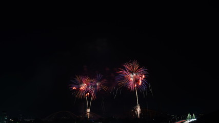 日本の夏祭り　おいでん花火大会