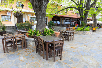 Marktplatz in Rapsani in Griechenland