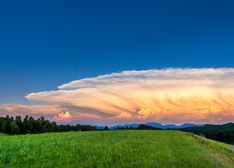 Cumulonimbus clouds in Bavaria, Germany