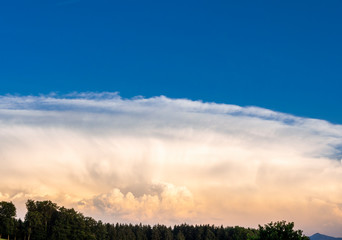Cumulonimbus clouds in Bavaria, Germany