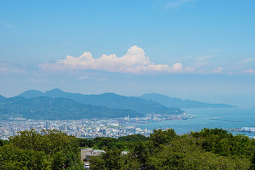 Fototapeta na wymiar Shimizu Harbor from Nihondaira - Shizuoka Japan