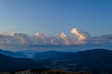 Mgły z połoniny Bieszczady