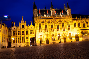 Fototapeta na wymiar Belgium Bruges at night