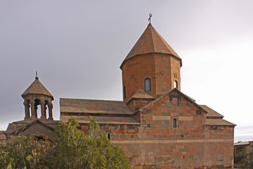 Fototapeta na wymiar Armenia. Region of Ararat plain. Church Khor Virap