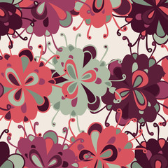 Seamless pattern with abstract spots pattern.Vector image Can be used for textile, stationary, backgrounds and wallpaper.