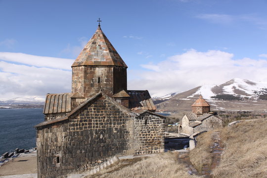 Armenia. Sevanavank (Sevan Monastery), a monastic complex located on a island of Lake Sevan in the Gegharkunik Province
