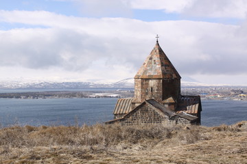 Armenia. Sevanavank (Sevan Monastery), a monastic complex located on a island of Lake Sevan in the Gegharkunik Province