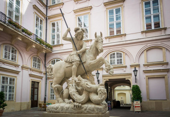 Obraz premium Saint George and the Dragon Fountain