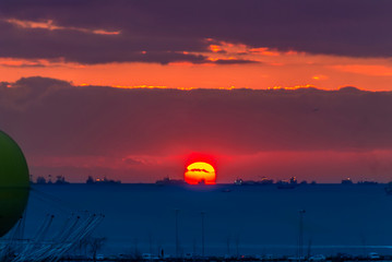 Istanbul, Turkey, 30 January 2008: Sunset at Kadikoy