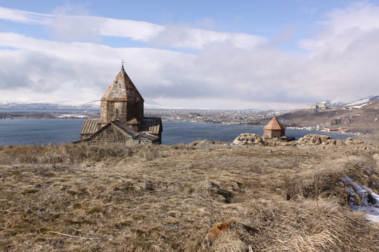 Armenia. Sevanavank (Sevan Monastery), a monastic complex located on a island of Lake Sevan in the Gegharkunik Province