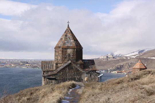 Armenia. Sevanavank (Sevan Monastery), a monastic complex located on a island of Lake Sevan in the Gegharkunik Province