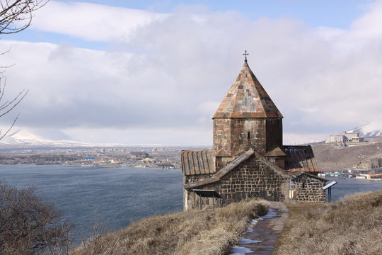 Armenia. Sevanavank (Sevan Monastery), a monastic complex located on a island of Lake Sevan in the Gegharkunik Province