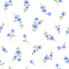 Plakat Seamless vector pattern of a beautiful flower,