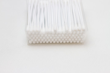 cotton swabs isolated on white background