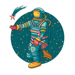 Astronaut, vector illustration.