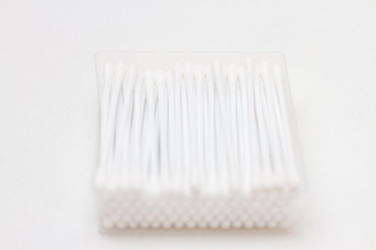 cotton swabs isolated on white